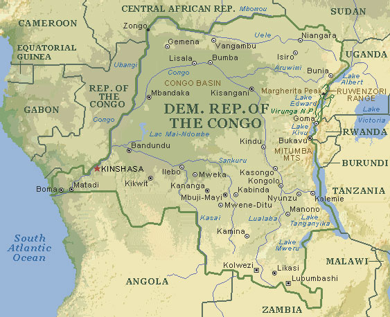 Republique du Congo carte